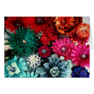 Cartão de nota vazio floral de Kaleidescope