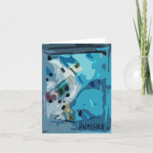 Cartão de nota vazio nas máscaras do azul, "Java