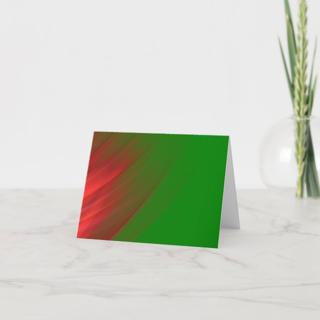 cartão de nota verde e vermelho (Frente)