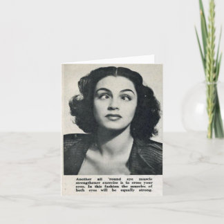 Cartão de Nota Vintage "Fortaleça Seus Músculos Oc