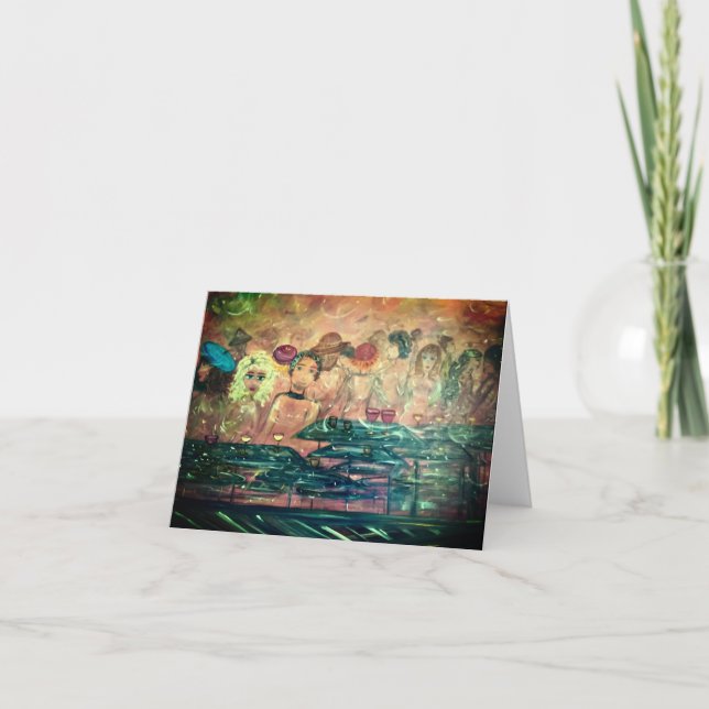 Cartão de Nota Whimsical, Saudação, Convite (Frente)