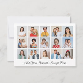 Cartão De Notas 15 Colagem de Fotos Adicione Seu Próprio Agradecim