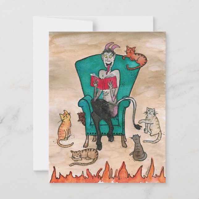 Cartão De Notas 2020 Krampus e os Gatinhos (Frente)