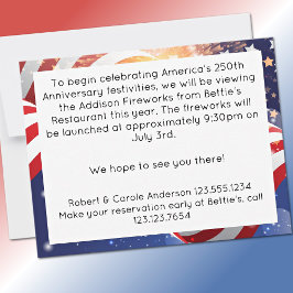 Cartão De Notas 250th Anniversary America 4th of July Frame Note