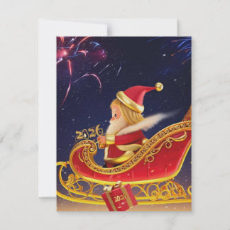 Cartão De Notas 3D Santa Claus Christmas Greeting Card – Festive H