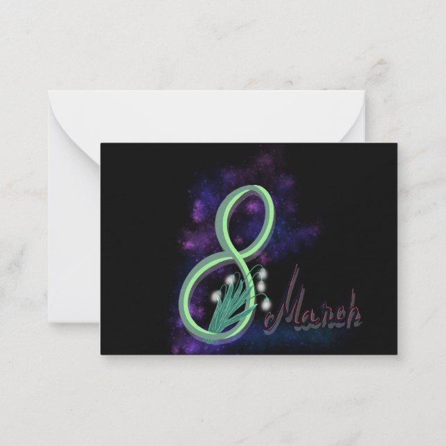 Cartão De Notas 8 de março (Verso)