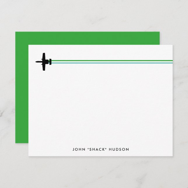 Cartão De Notas A-10 Papel de Carta Personalizado de Jato de Ataqu (Frente/Verso)