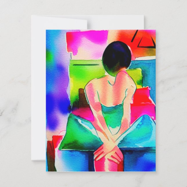 Cartão De Notas A Arte das Cartas de Nota de Procrastinação (Frente)