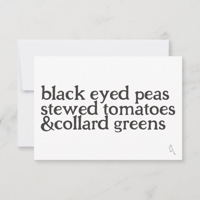 Cartão De Notas A Boa Sorte do Notecard Flat (Frente)