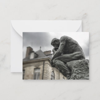 Cartão De Notas A Escultura Thinker Rodin Paris