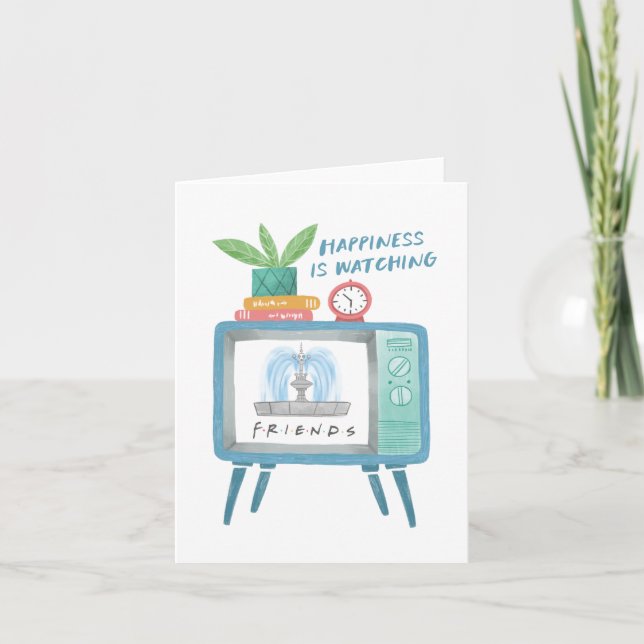 Cartão De Notas A felicidade está assistindo aos AMIGOS™ (Frente)