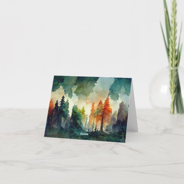 Cartão De Notas A Floresta (natureza) (Verso)
