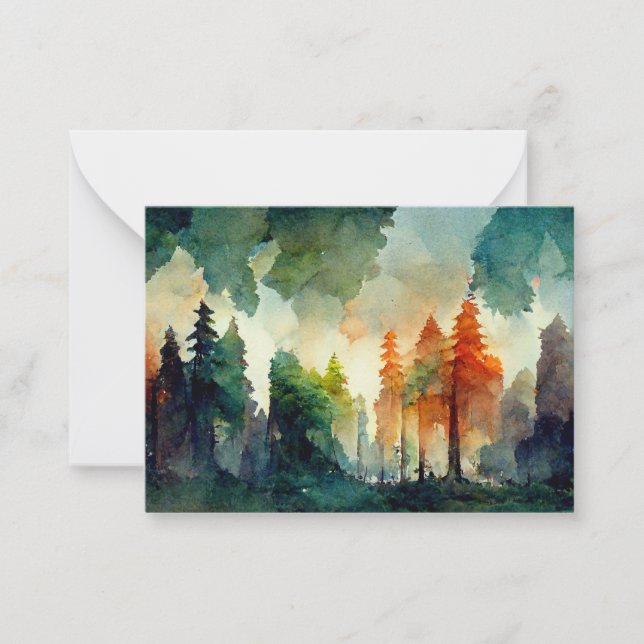 Cartão De Notas A Floresta (natureza) (Frente)