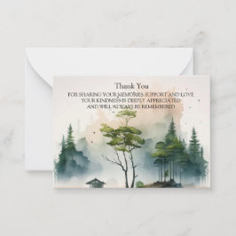 Cartão De Notas A Floresta Obrigado