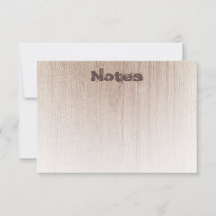 Cartão De Notas A madeira parece um texto insensível e elegante Mo