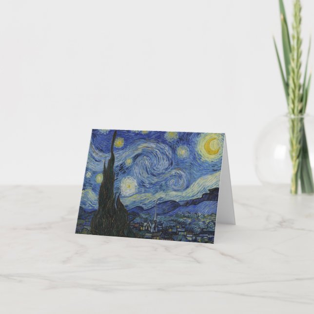Cartão De Notas A Noite Estrelada de Van Gogh: O Turbilhão de Sonh (Frente)