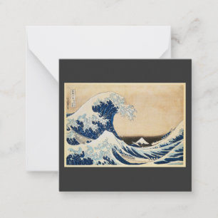 Cartão De Notas A onda de Excelentes de Kanagawa por Hokusai