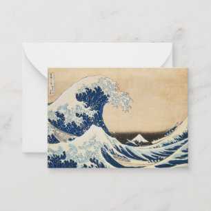 Cartão De Notas A onda de Excelentes de Kanagawa por Hokusai