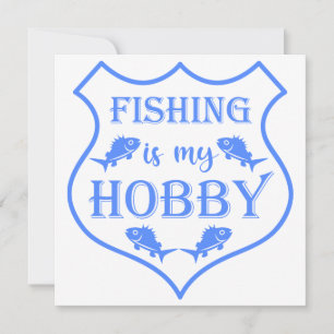 Cartão De Notas A pesca é meu hobby escudo citação no brasão