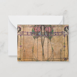 Cartão De Notas A Rainha de maio por Margaret Macdonald Mackintosh