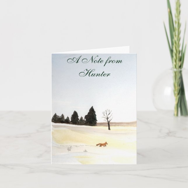 Cartão De Notas A Raposa Pequena (Frente)