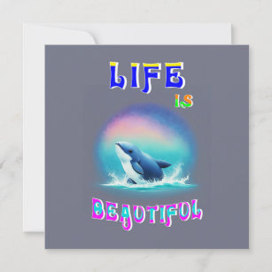 Cartão De Notas A vida é um belo Hermano África, baleia de setembr