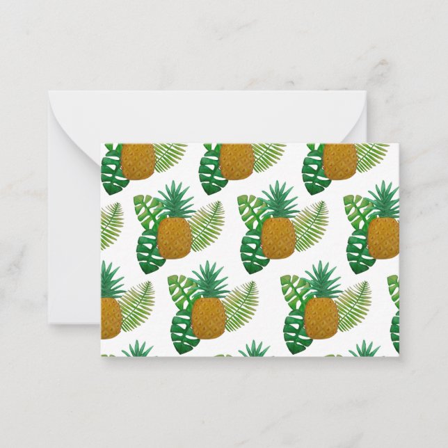 Cartão De Notas Abacaxis tropicais (Frente)