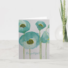 Cartão De Notas Abstrato Blue Poppy
