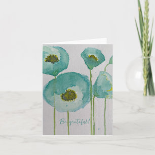 Cartão De Notas Abstrato Blue Poppy