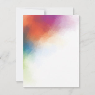 Cartão De Notas Abstrato de Arte Vermelha Azul Roxo Verde