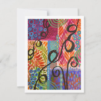 Cartão De Notas Abstrato de fevereiro com placa de nota plana de l