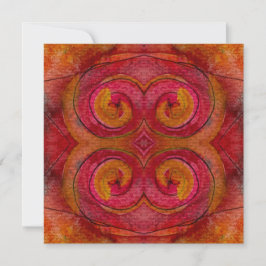 Cartão De Notas Abstrato de Padrão Bonito De Cores De Água E Tinta