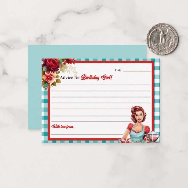 Cartão De Notas Aconselhamento Clássico Azul de Aniversário para C (Frente/Verso In Situ)