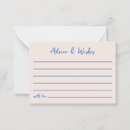 Cartão De Notas Aconselhamento e Desejo Chá de panela Desenho da M