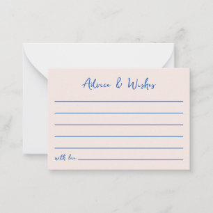 Cartão De Notas Aconselhamento e Desejo Chá de panela Desenho da M