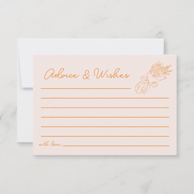 Cartão De Notas Aconselhamento e Desejos Do Chá de panela De Merca (Frente)