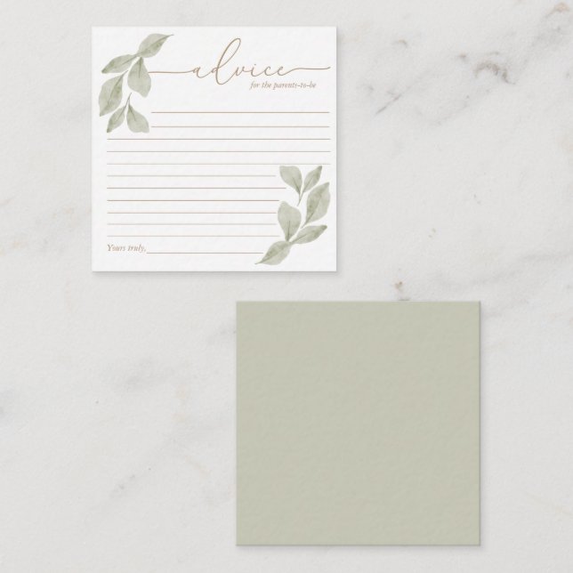 Cartão De Notas Aconselhamento sobre Chá de fraldas Eucalyptus com (Frente/Verso)