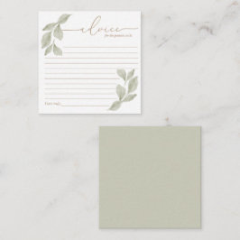 Cartão De Notas Aconselhamento sobre Chá de fraldas Eucalyptus com