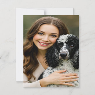Cartão De Notas Adicionar Foto de Poddle Personalizar Customizar
