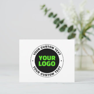 Cartão De Notas Adicione o logotipo da sua própria empresa ou o De