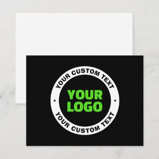 Cartão De Notas Adicione o logotipo da sua própria empresa ou o De