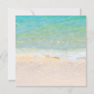Cartão De Notas Adicione Seu Texto Azul Mar Ondas Ao Lado Da Areia