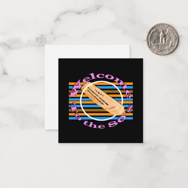 Cartão De Notas Admitir um tíquete - ao anos 80 (Frente/Verso In Situ)