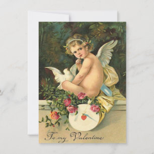Cartão De Notas Adorável Cupido Querubim de Valesca Vintage