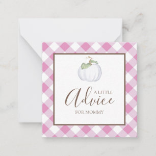 Cartão De Notas Advertência De Gingham Rosa Para A Inserção De