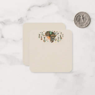 Cartão De Notas África Mapeia Elemento Tribal Decorativo Padrão