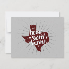 Cartão De Notas Aggie Maroon Home Sweet Home - Texas