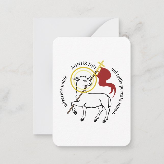 Cartão De Notas Agnus Dei (Frente)