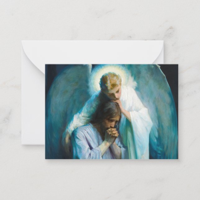 Cartão De Notas Agonia no Jardim, 1898 por Frans Schwartz (Frente)