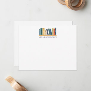Cartão De Notas Agradecimento ao Professor Personalizado Literário